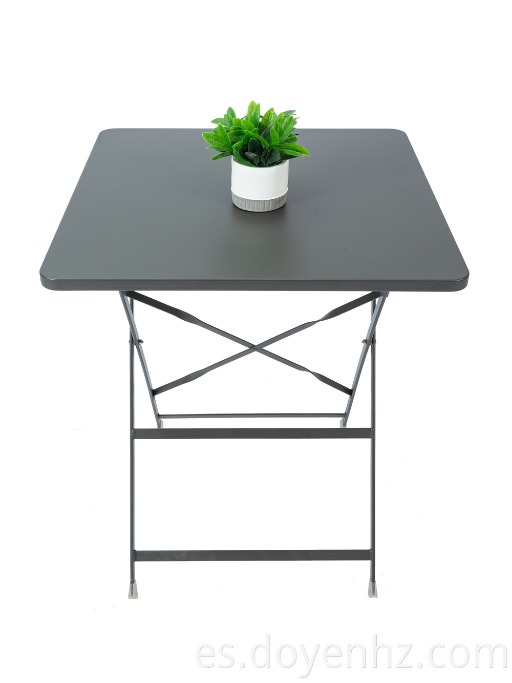 Metal Folding Stretched Square Table for Garden